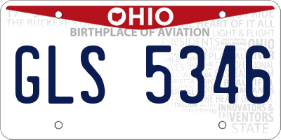 OH license plate GLS5346