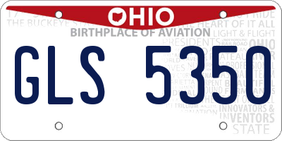 OH license plate GLS5350