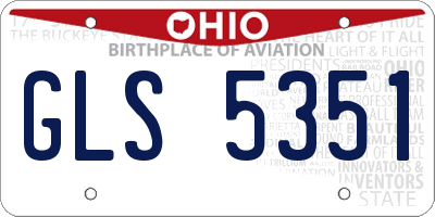 OH license plate GLS5351