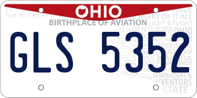 OH license plate GLS5352