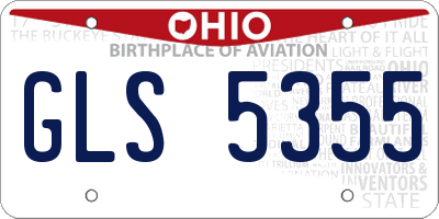 OH license plate GLS5355