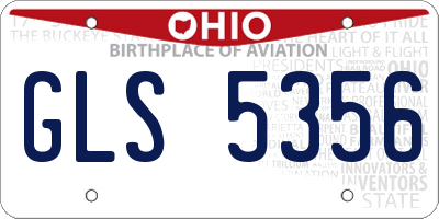 OH license plate GLS5356