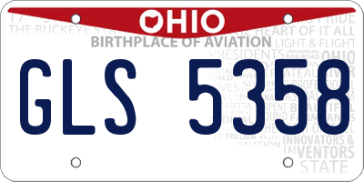 OH license plate GLS5358