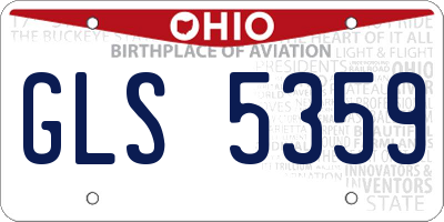 OH license plate GLS5359