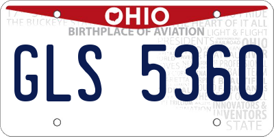 OH license plate GLS5360