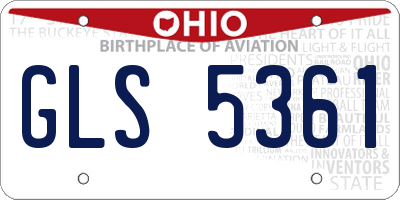 OH license plate GLS5361