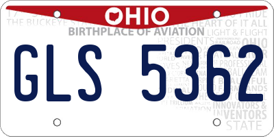 OH license plate GLS5362