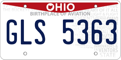 OH license plate GLS5363