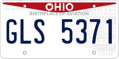 OH license plate GLS5371