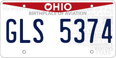 OH license plate GLS5374