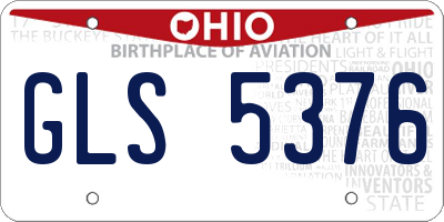 OH license plate GLS5376