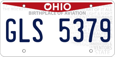 OH license plate GLS5379