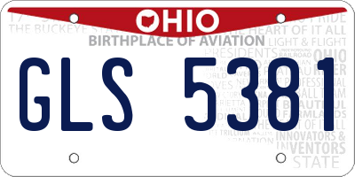 OH license plate GLS5381