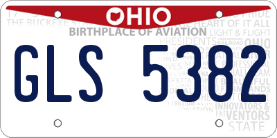 OH license plate GLS5382