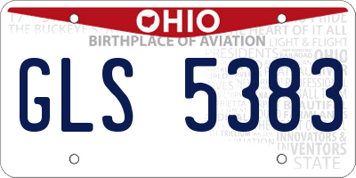 OH license plate GLS5383