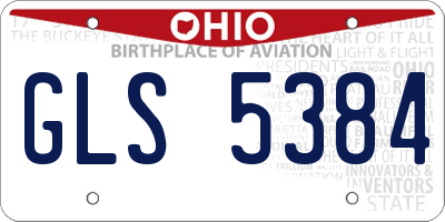 OH license plate GLS5384