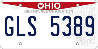 OH license plate GLS5389