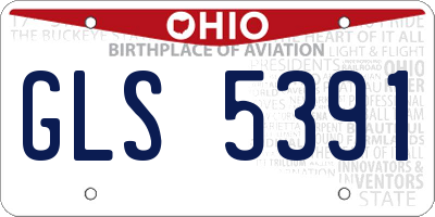 OH license plate GLS5391