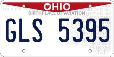 OH license plate GLS5395