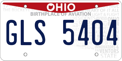 OH license plate GLS5404