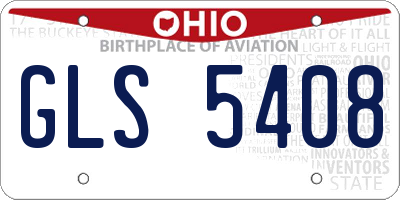 OH license plate GLS5408