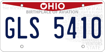 OH license plate GLS5410