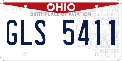OH license plate GLS5411