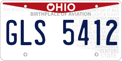 OH license plate GLS5412