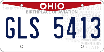 OH license plate GLS5413