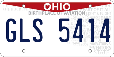OH license plate GLS5414
