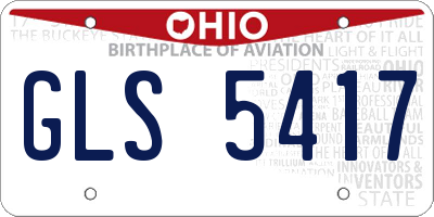 OH license plate GLS5417