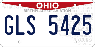 OH license plate GLS5425