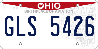 OH license plate GLS5426