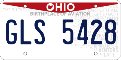 OH license plate GLS5428