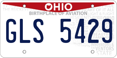 OH license plate GLS5429