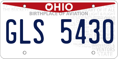 OH license plate GLS5430