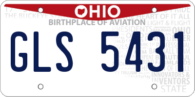 OH license plate GLS5431