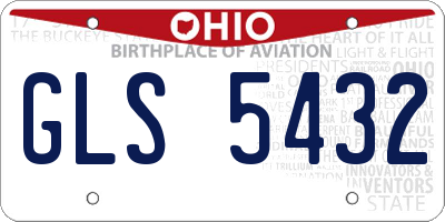 OH license plate GLS5432