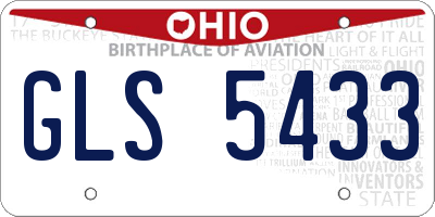 OH license plate GLS5433