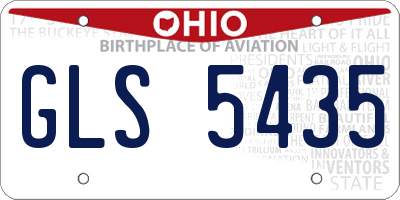 OH license plate GLS5435