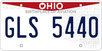 OH license plate GLS5440