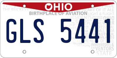 OH license plate GLS5441