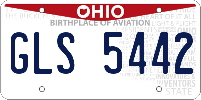 OH license plate GLS5442