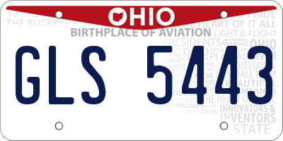 OH license plate GLS5443