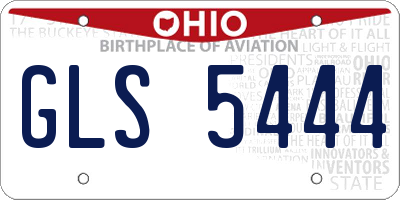 OH license plate GLS5444