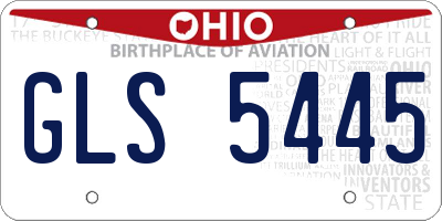 OH license plate GLS5445