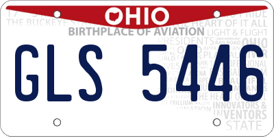 OH license plate GLS5446