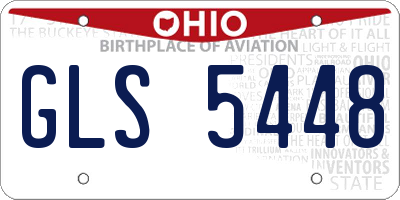 OH license plate GLS5448