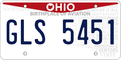 OH license plate GLS5451