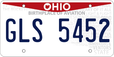 OH license plate GLS5452